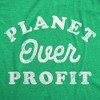 Mens Planet Over Profit Funny T Shirts Earth Day Graphic Tee For Men - Crazy Dog Men's T Shirt - 2 of 4