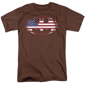 Men's Batman American Flag Oval T-Shirt - 1 of 4