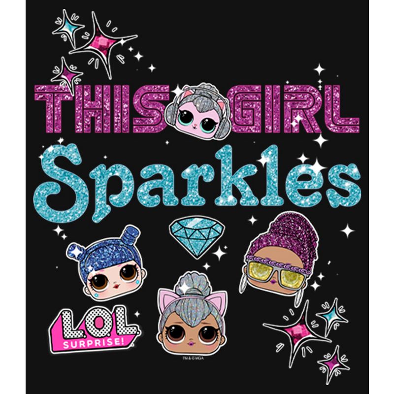 Girl's L.O.L Surprise This Girl Sparkles T-Shirt, 2 of 5