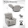 Rocking Recliner Chair, 360° Swivel Rocker Chair, Lazy Boy Recliner Single Sofa, Side Pockets, for Living Room, Small Spaces - 2 of 4