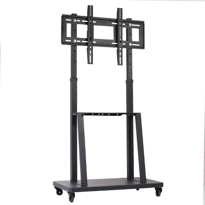 Artloge Heavy Duty TV Stand Mobile TV Bracket Rolling Floor Television Mount Adjustable TV Cart for 32"-80" TV with Shelf & Wheels for Home Meetings