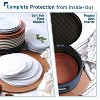 StorageBud Fine China Storage Containers, Durable Dinnerware Storage Set, Hard Shell Quilted Dish Storage Boxes with Felt Dividers - 4 of 4