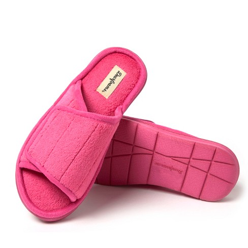 Dearfoams double strap discount terry thong slippers