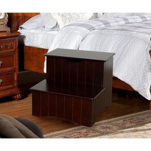 Kings Brand Furniture Joshua Wooden Stool for Adults and Kids with Storage for Bedroom, Kitchen Bathroom, Steps for High Beds - 1 of 4