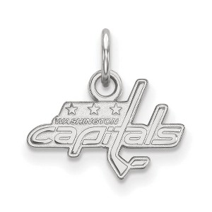 Black Bow Jewelry Sterling Silver Washington Capitals NHL Extra Small Pendant - 1 of 3
