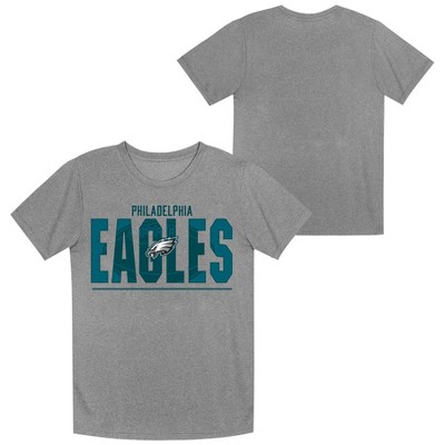 NFL Philadelphia Eagles Gray Heather Short Sleeve Poly T-Shirt
