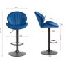 Bar Stools Set of 2 - Adjustable Barstools with Back and Footrest, Counter Height Bar Chairs for Kitchen - 3 of 4