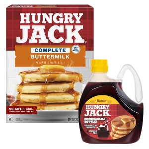Hungry Jack Pancake Mix + Butter Syrup Bundle – 32 oz Mix & 24 oz Syrup - 1 of 4