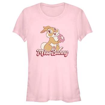 Juniors Womens Bambi Valentine's Day Thumper Miss Bunny T-Shirt