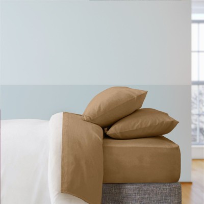 LuxClub Full Size Dark Khaki Bamboo Microfiber Sheet Set