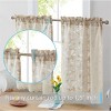 HLC.ME Joyce Lace Sheer Kitchen Cafe Curtain Tiers for Small Windows, Kitchen & Bathroom - Set of 2 - 4 of 4