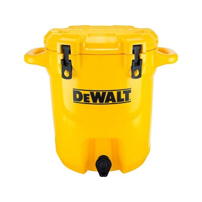 DeWALT Portable 5 Gallon Water Jug Dispenser Cooler w/ Spout & Handles, Yellow