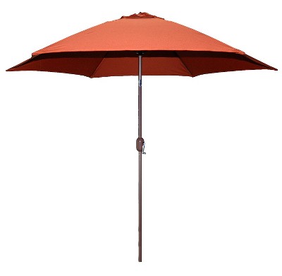 9.75' x 9.75' Round Crank Patio Umbrella - Rust