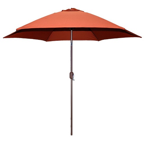 9 75 X 9 75 Round Crank Patio Umbrella Rust Target