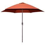 9.75' x 9.75' Round Crank Patio Umbrella Rust - Tropishade