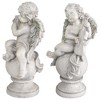 Northlight Set of 2 Sitting Cherub Angels with Violin and Harp Outdoor Patio Garden Statues 14.75" - Ivory - 4 of 4