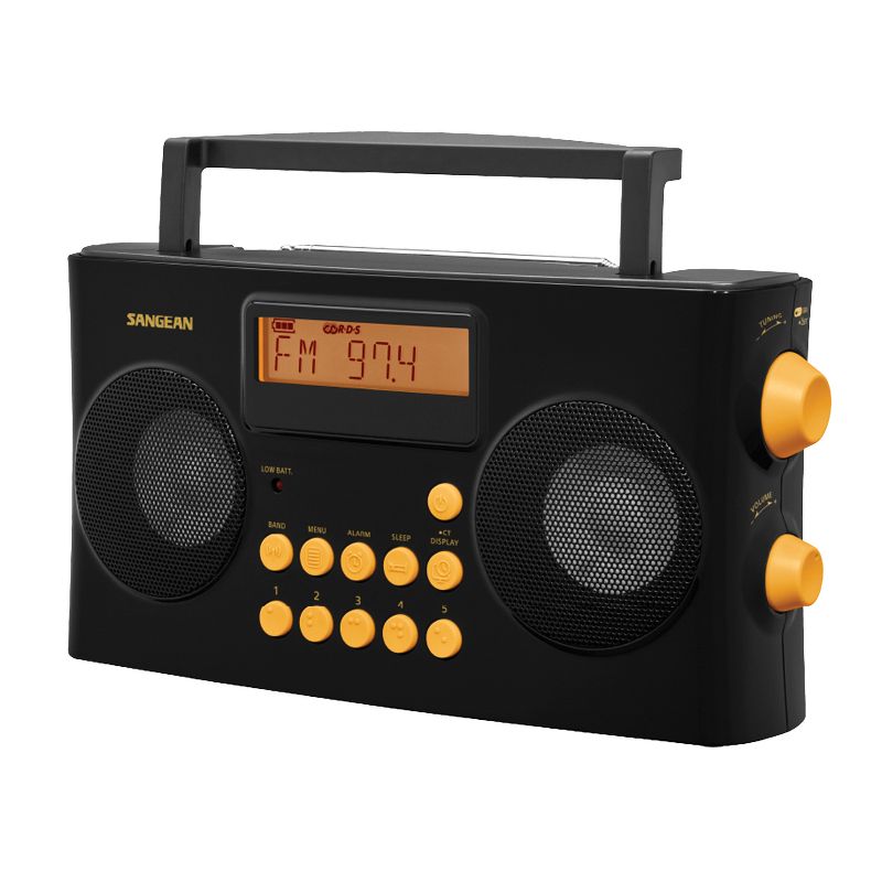 Sangean® AM/FM Stereo Portable Radio with Voice Prompts, PR-D17, Black, 5 of 9
