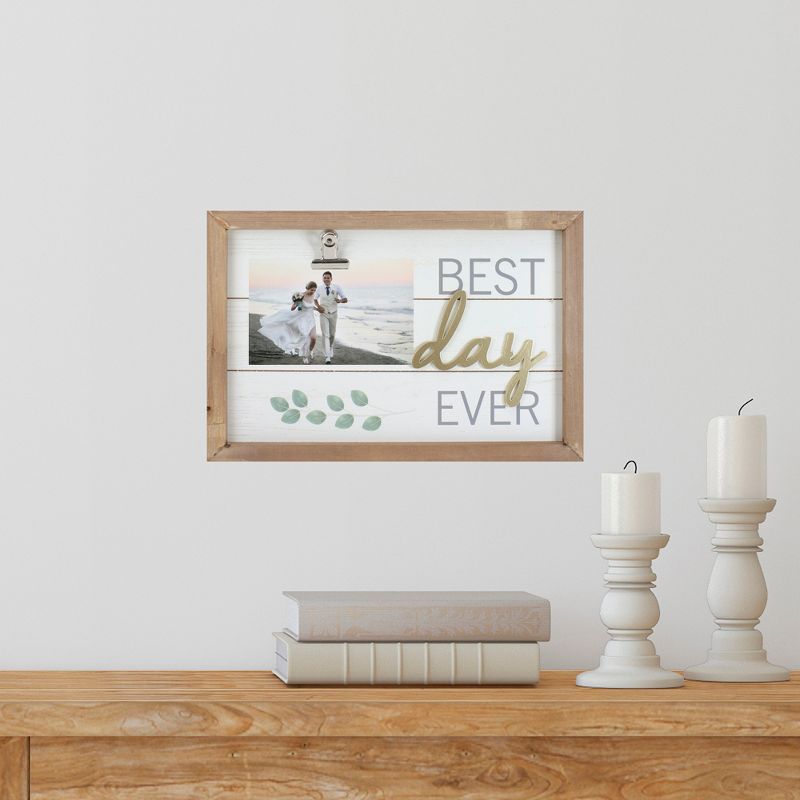 Northlight Framed "Best Day Ever" with Photo Clip Wall Art 11.75", 2 of 5