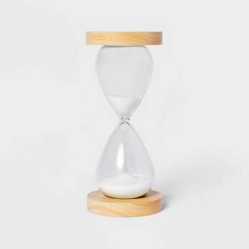 Decorative 10-Minute Hourglass with Rubber Wood Base - Threshold™