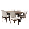 7-Piece Dining Set with Kitchen Table and 6 Upholstered Chairs - 2 of 4