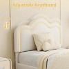 Twin Upholstered Bed Frame With Adjustable Headboard, Velvet Princess Platform Bed Frame for Kids/Girls, Wooden Slats Support£¬Easy Assembly - 4 of 4