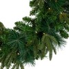 Northlight Real Touch™️ Pre-Lit Rosemary Emerald Angel Pine Artificial Christmas Wreath - 30" - Clear LED Lights - 4 of 4