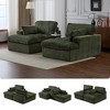 Whisen 2-Piece L-Shaped Sectional Compression Sofa with Soft Corduroy Fabric, No Assembly Required - 3 of 4