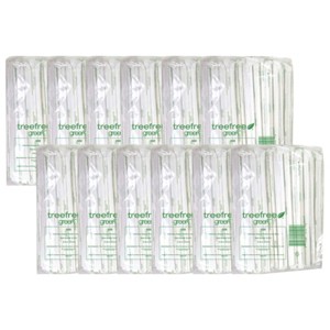 Green2 TreeFree Individually Wrapped Bamboo Jumbo Paper Straws - Case of 12/500 ct - 1 of 3