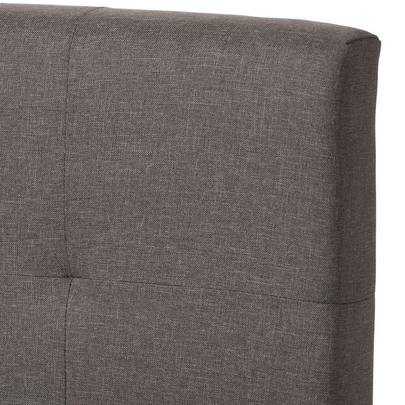 Full Brookfield Modern and Contemporary Fabric Upholstered Grid Tufting Bed - Baxton Studio, 4 of 8