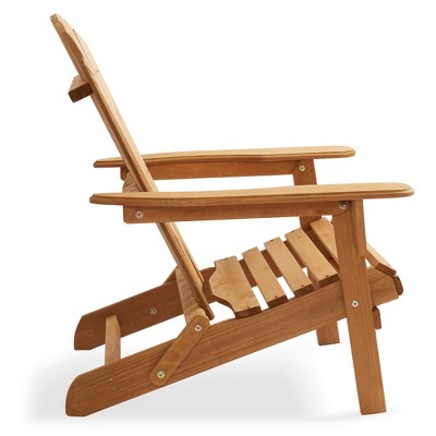 Natural Cedar Wood Folding Adirondack Chair with Arms