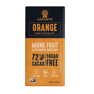 Lakanto Chocolate Bar Sugar-Free Vegan  - 2.3 oz Bar - 12 Bar Box
