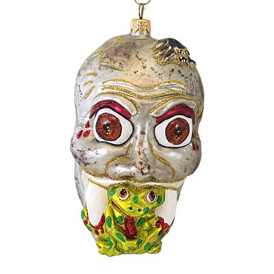 Larry Fraga 6.0 Inch Swamp Eater Halloween Tree Ornament , Halloween Ornament Skull Frog (1PC)