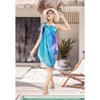LA LEELA Women's Sarong Coverups Bikini Skirt Swimsuit Swim Cover Up Summer Wraps Swimwear Beach Wrap Skirts for Women One Size Abstract, Green - 4 of 4