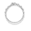 H.J. Namdar 0.16 ct tw Round Diamond Scale Twist Snake Ring 14K White Gold Natural Diamonds Size 6 - 2 of 4
