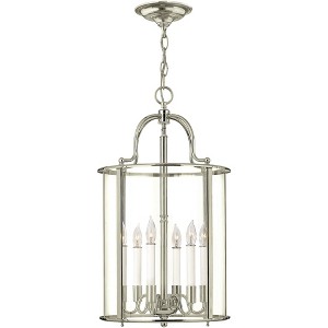Hinkley Gentry 14" Wide Polished Nickel 6-Light Pendant - 1 of 1