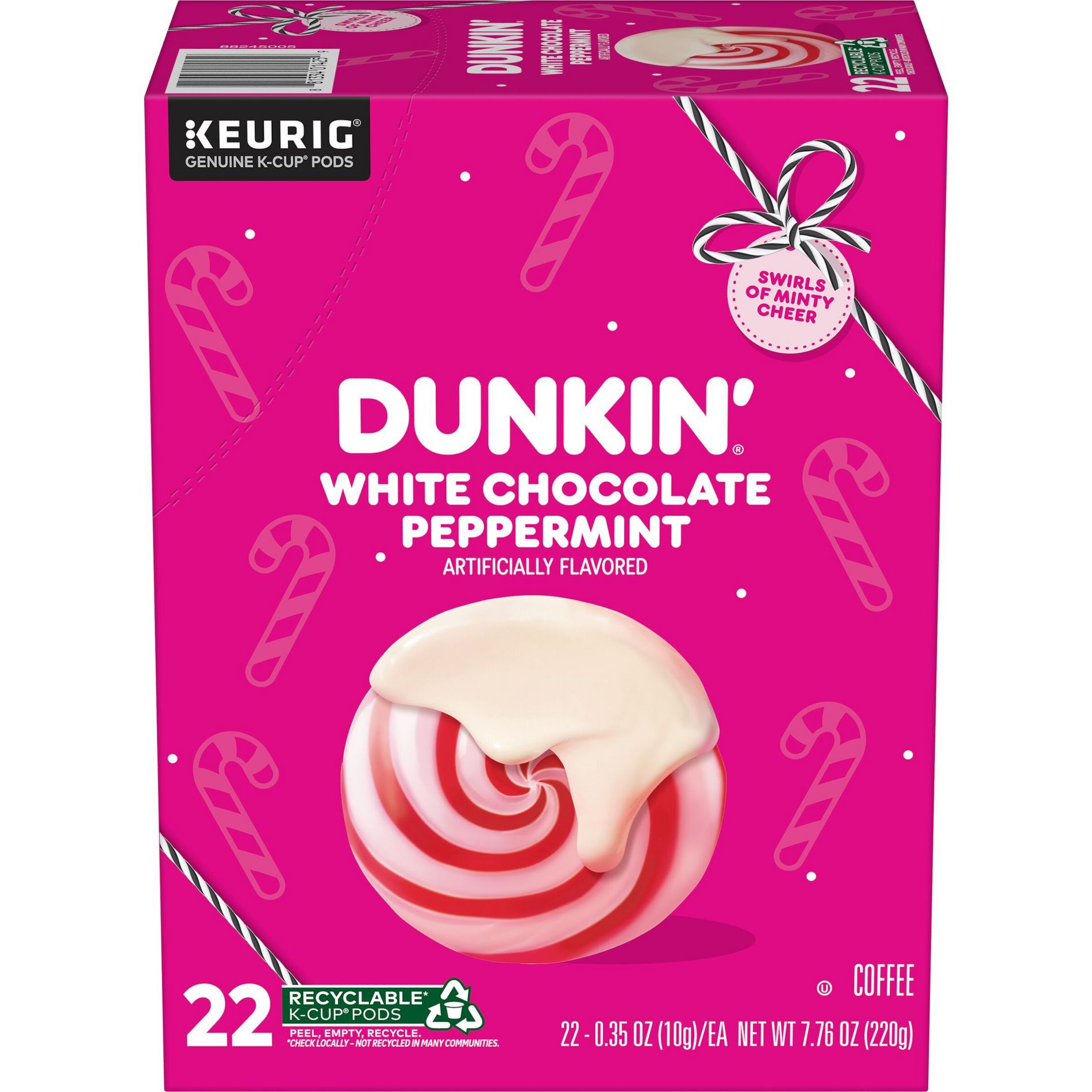 Dunkin' Polar Peppermint Artificially Flavored Medium Roast Keurig K-Cup Coffee Pods - 22ct