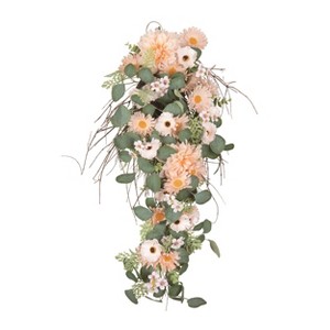 Transpac Plastic 31" Multicolor Spring Eucalyptus Daisy Drop - 1 of 2