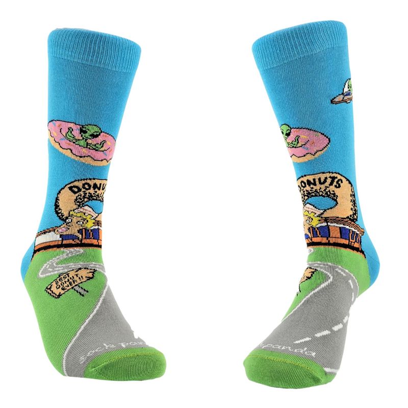 Alien Spaceships Love Donuts (Women's Sizes Adult Medium) from the Sock Panda, 1 of 5