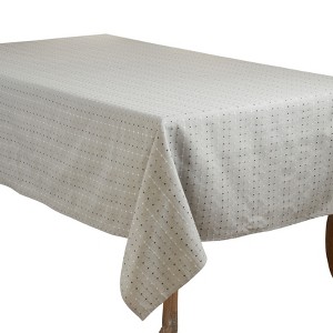 Saro Lifestyle Solid Color Tablecloth With Stitched Line Design - 1 of 4