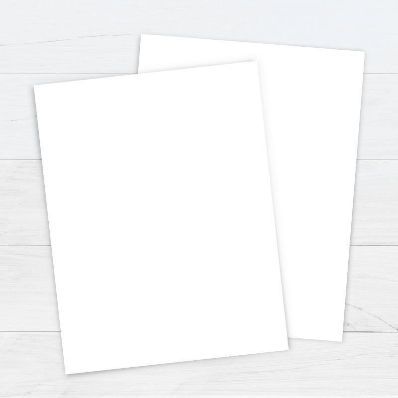5pk 100 Sheets/Pack 67lb Cardstock 8.5&#34;x11&#34; White  - PrintWorks, 3 of 8