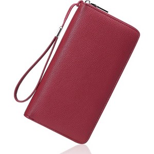 Clotth Womens RFID Blocking Wallet - Large Capacity PU Leather Zip Around Clutch with Detachable Wristlet, Easy to Use for Daily & Travel - 1 of 4