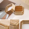 Unique Bargains Portable Double Slots Velvet Jewelry Ring Box for Proposal Engagement Wedding - 2 of 4