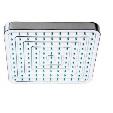 ALFI Showerhaus Square Rainfall Showerhead with Decorative Face and Rubber Nozzle Tips - Solid Brass Construction with Adjustable Ball Joint
