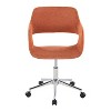 Sapphtopaz Modern Office Chair with Open Back Upholstered Height Adjustable Swivel Task Chair with Matel Base Vanity Chair for Home Office - 2 of 4
