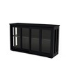 Vynxaria Kitchen Storage Stand Cupboard with Glass Door - Sleek Black Design for Modern Kitchen Organization - 4 of 4