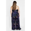 Women's Plus Size Kira Print Jumpsuit - black | CITY CHIC - 3 of 4