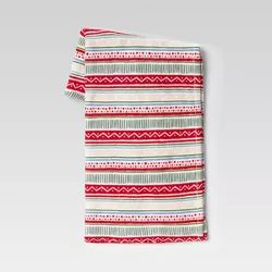 Fair Isle Printed Plush Christmas Throw Blanket - Wondershop™