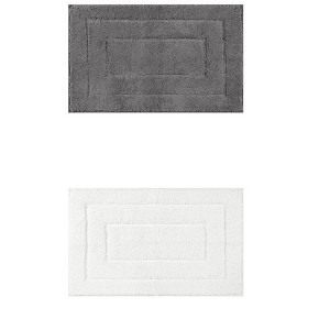 Unique Bargains Bathroom Absorbent Non-Slip Comfortable Geometry Bath Mats 2 Pcs - 1 of 4