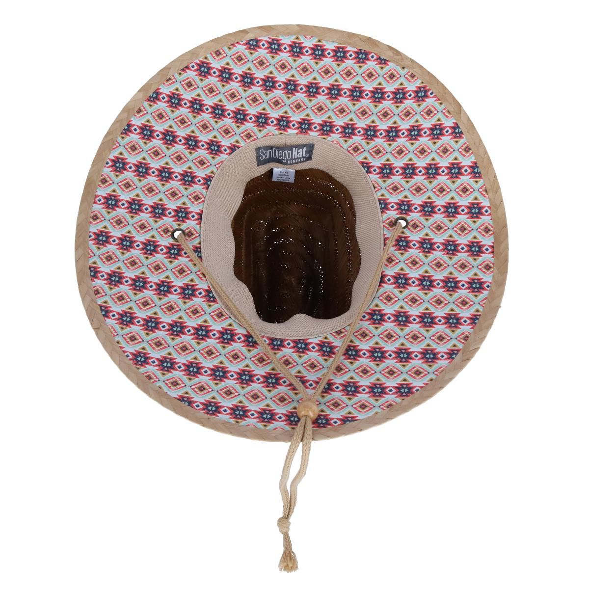 San Diego Hat Company Kids Straw Lifeguard Hat with Chin Strap Cord - thumbnail 5