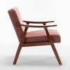 NicBex PU Leather/Microfiber/Velvet Upholstered Accent Chair with Wood Frame,Mid Century Arm Chair for Bedroom,Reading Room - 4 of 4
